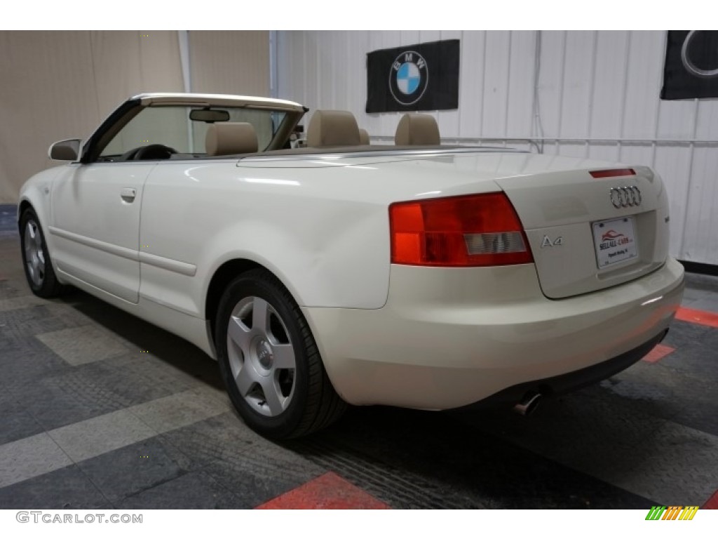 2005 A4 1.8T Cabriolet - Arctic White / Beige photo #10