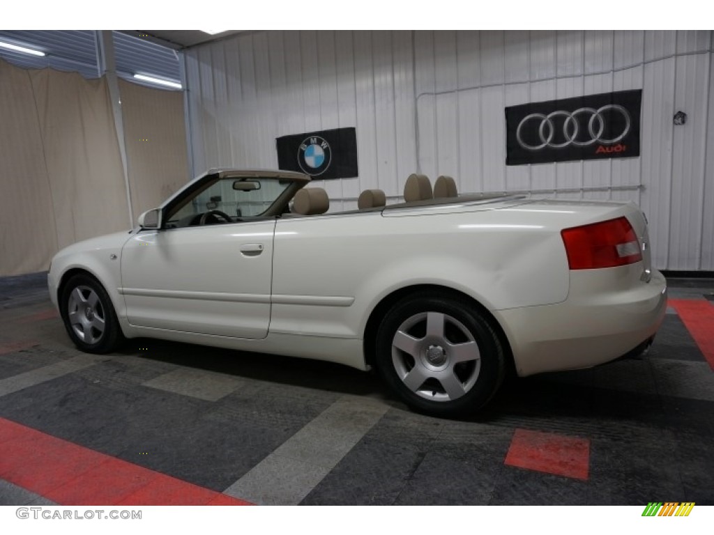 2005 A4 1.8T Cabriolet - Arctic White / Beige photo #11