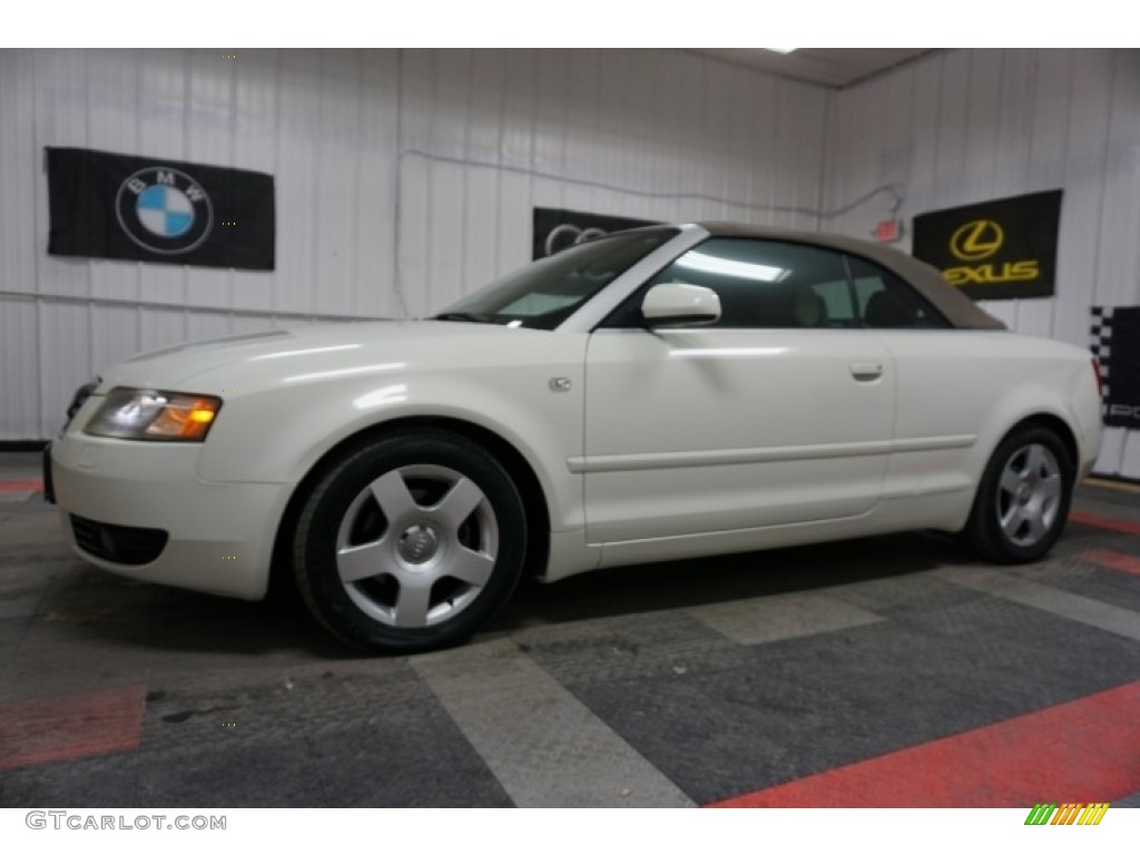 2005 A4 1.8T Cabriolet - Arctic White / Beige photo #45