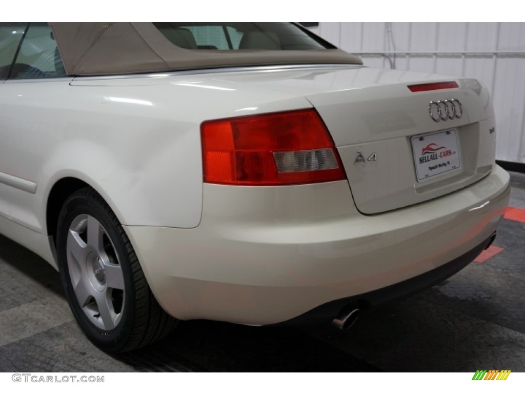 2005 A4 1.8T Cabriolet - Arctic White / Beige photo #69