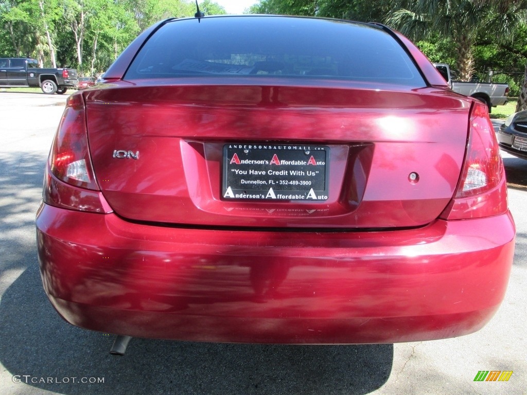 2007 ION 2 Sedan - Berry Red / Gray photo #4