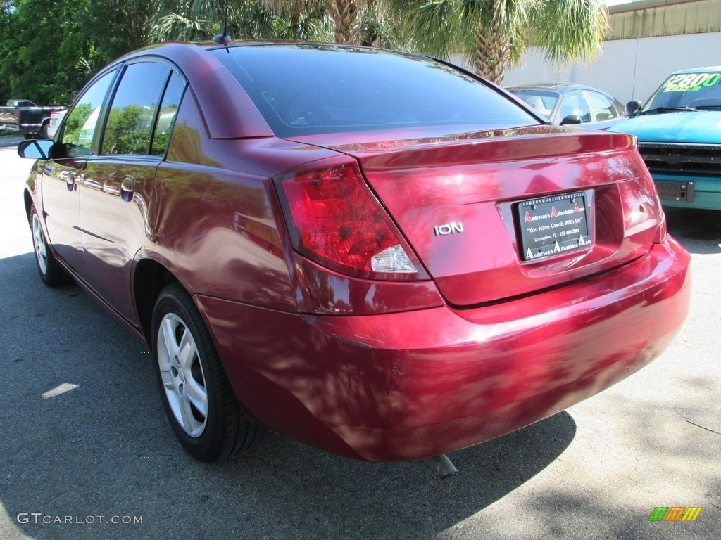 2007 ION 2 Sedan - Berry Red / Gray photo #5