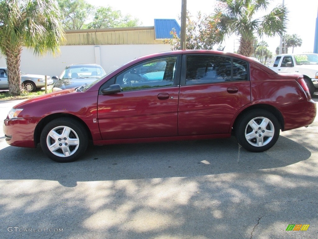 2007 ION 2 Sedan - Berry Red / Gray photo #6
