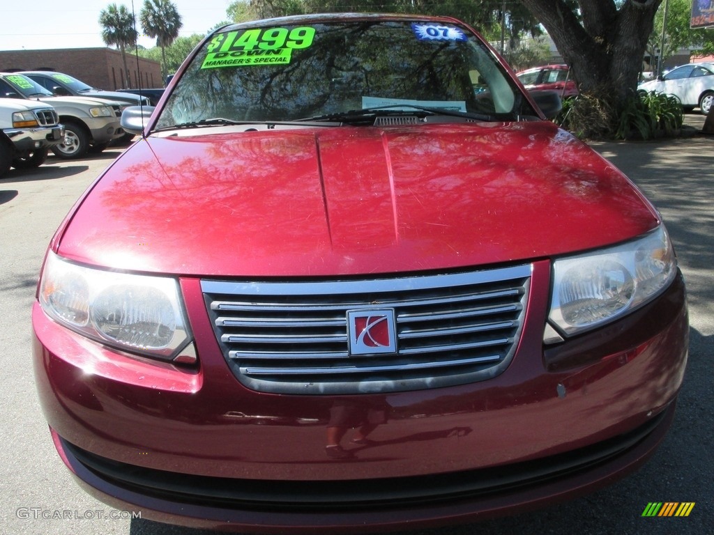 2007 ION 2 Sedan - Berry Red / Gray photo #8