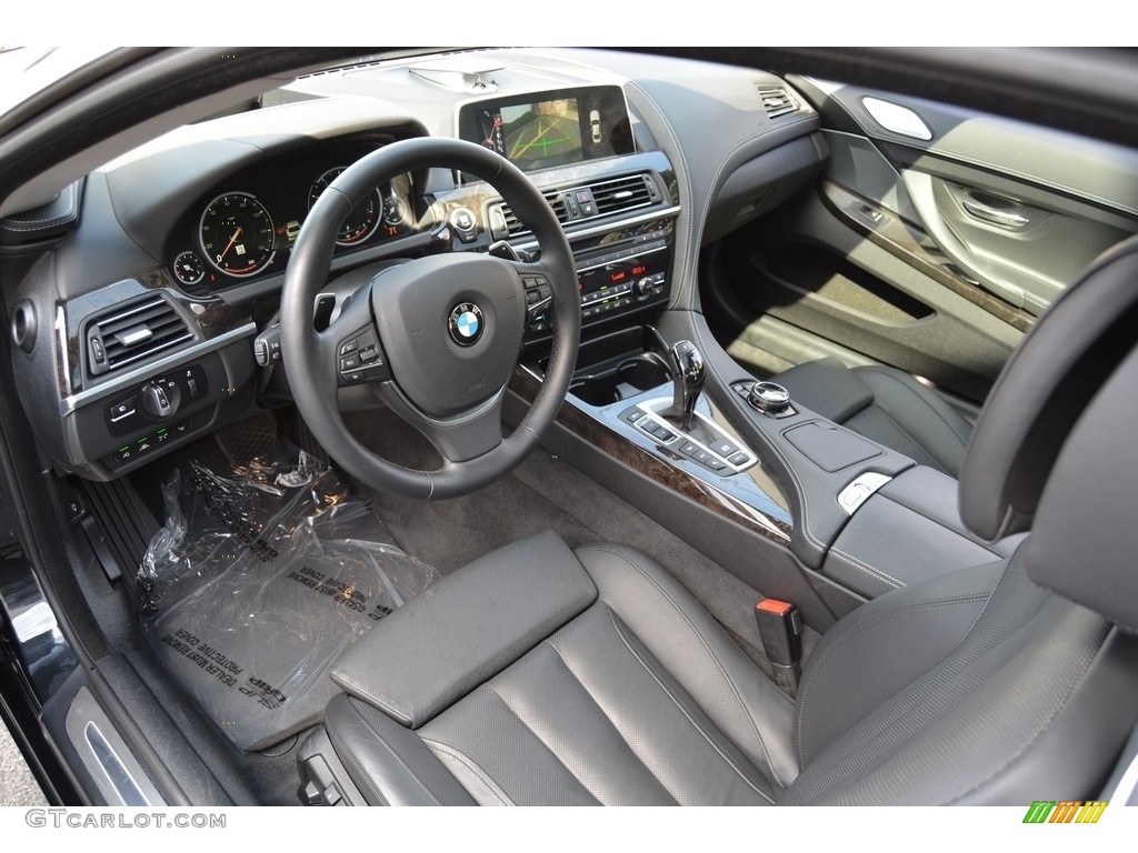 Black Interior 2016 BMW 6 Series 650i xDrive Coupe Photo #112135248