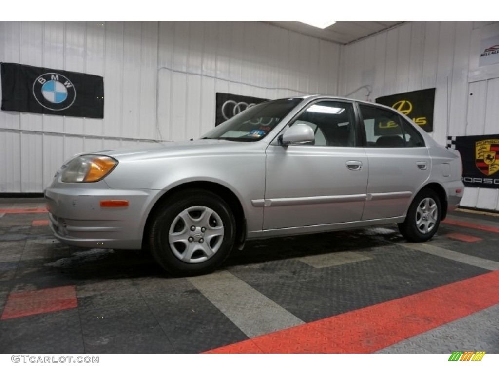 2005 Accent GLS Sedan - Silver Mist / Gray photo #2