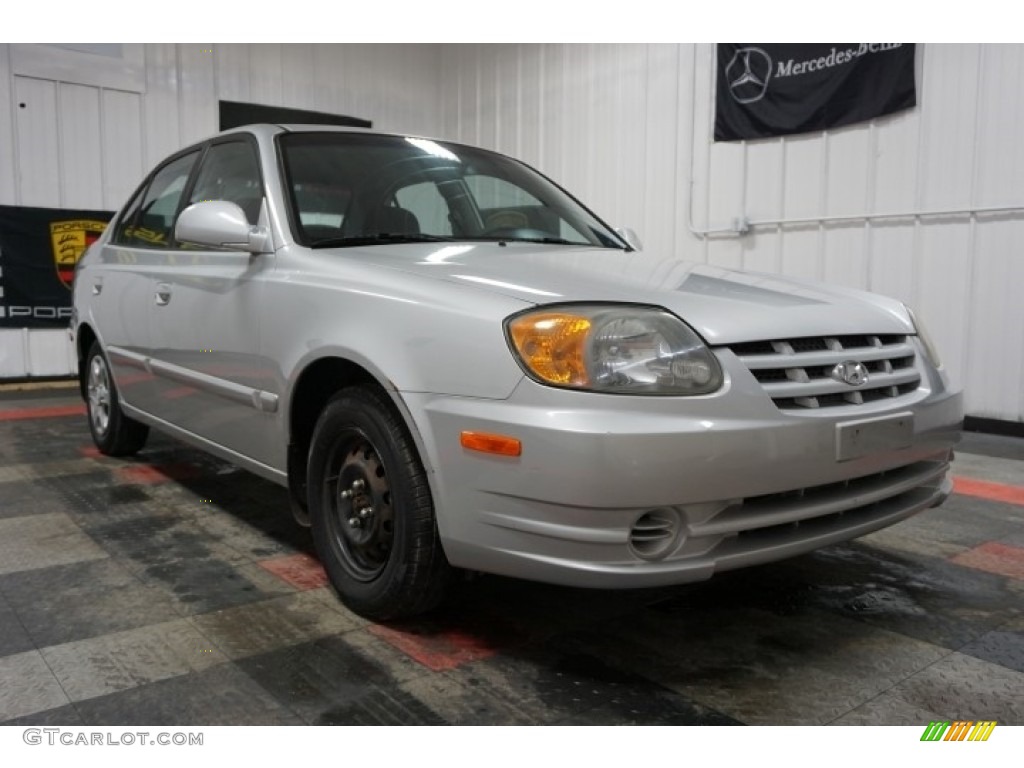 2005 Accent GLS Sedan - Silver Mist / Gray photo #5