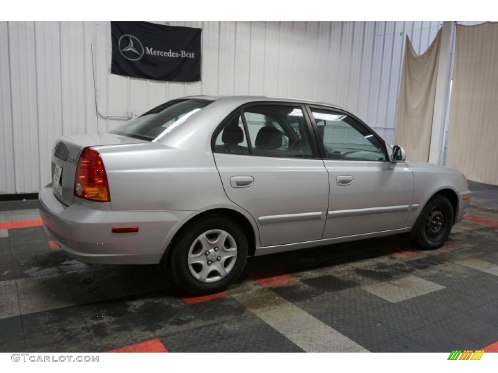 2005 Accent GLS Sedan - Silver Mist / Gray photo #7