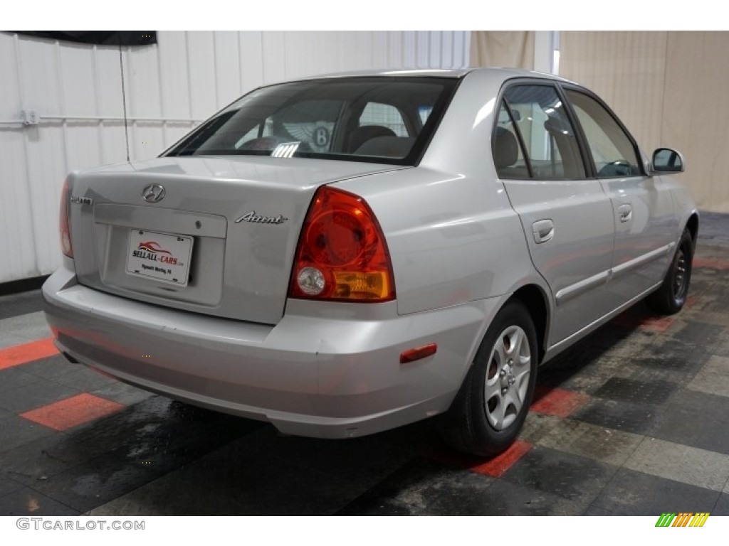 2005 Accent GLS Sedan - Silver Mist / Gray photo #8
