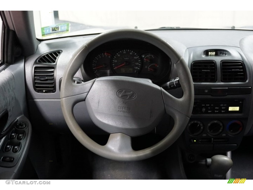 2005 Accent GLS Sedan - Silver Mist / Gray photo #28
