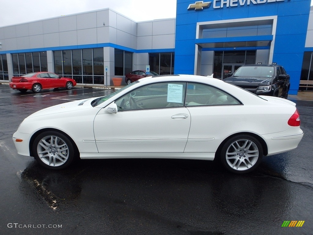 2008 CLK 350 Coupe - Arctic White / Cappuccino/Black photo #4