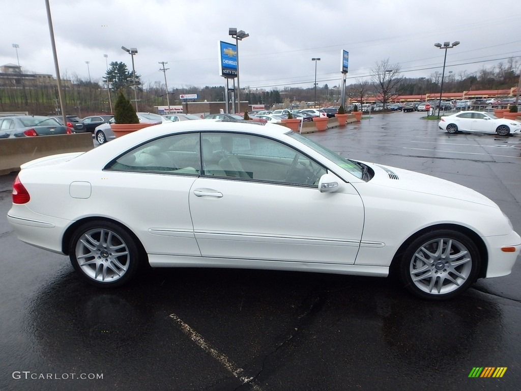 2008 CLK 350 Coupe - Arctic White / Cappuccino/Black photo #13