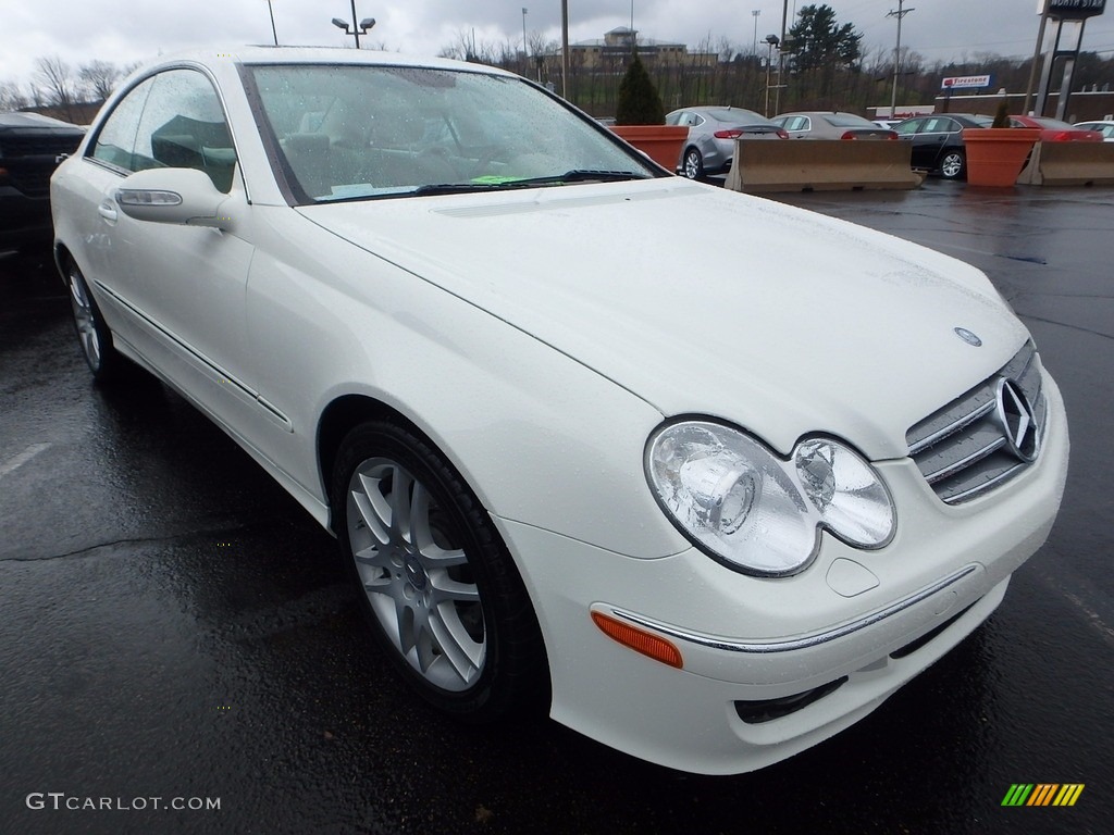 2008 CLK 350 Coupe - Arctic White / Cappuccino/Black photo #15