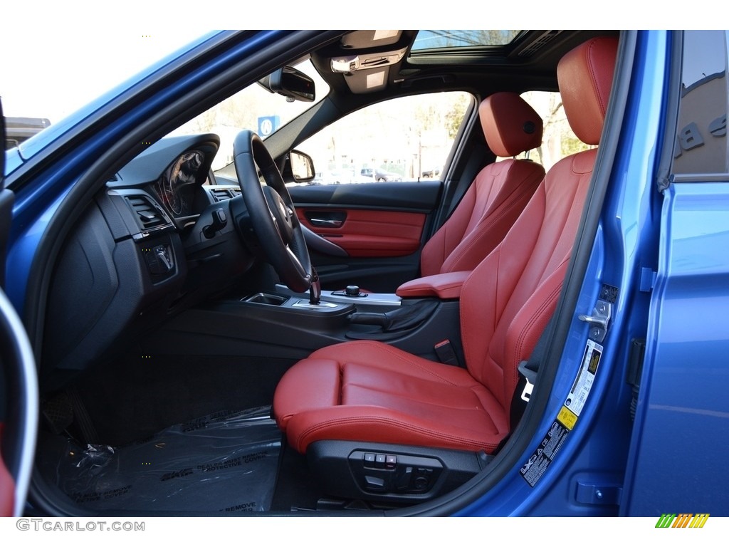 2013 3 Series 328i xDrive Sedan - Estoril Blue / Coral Red/Black photo #12