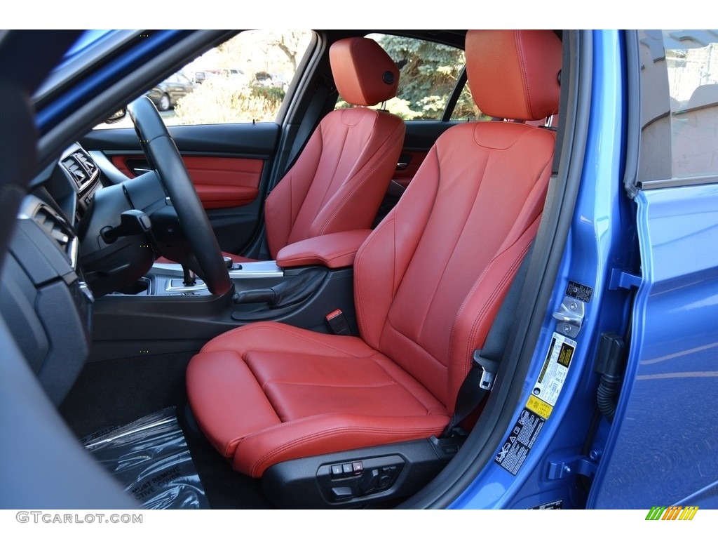 2013 3 Series 328i xDrive Sedan - Estoril Blue / Coral Red/Black photo #13