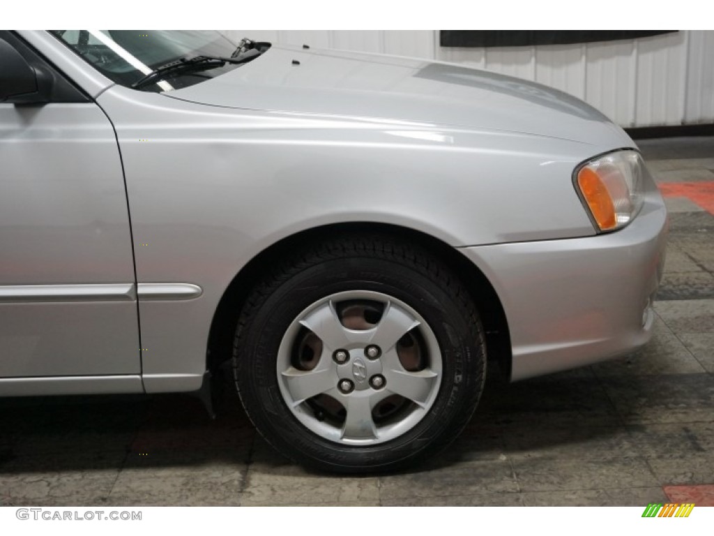 2002 Accent GL Sedan - Silver Mist / Gray photo #47