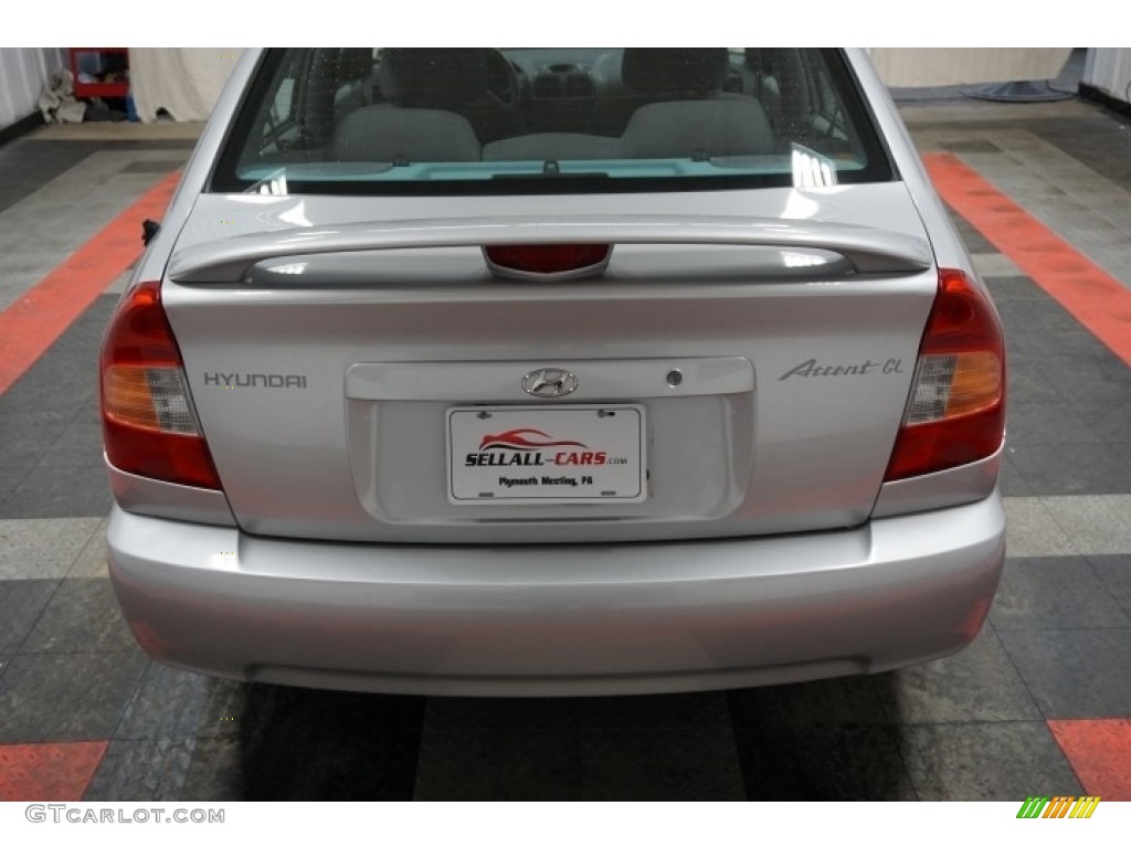 2002 Accent GL Sedan - Silver Mist / Gray photo #61