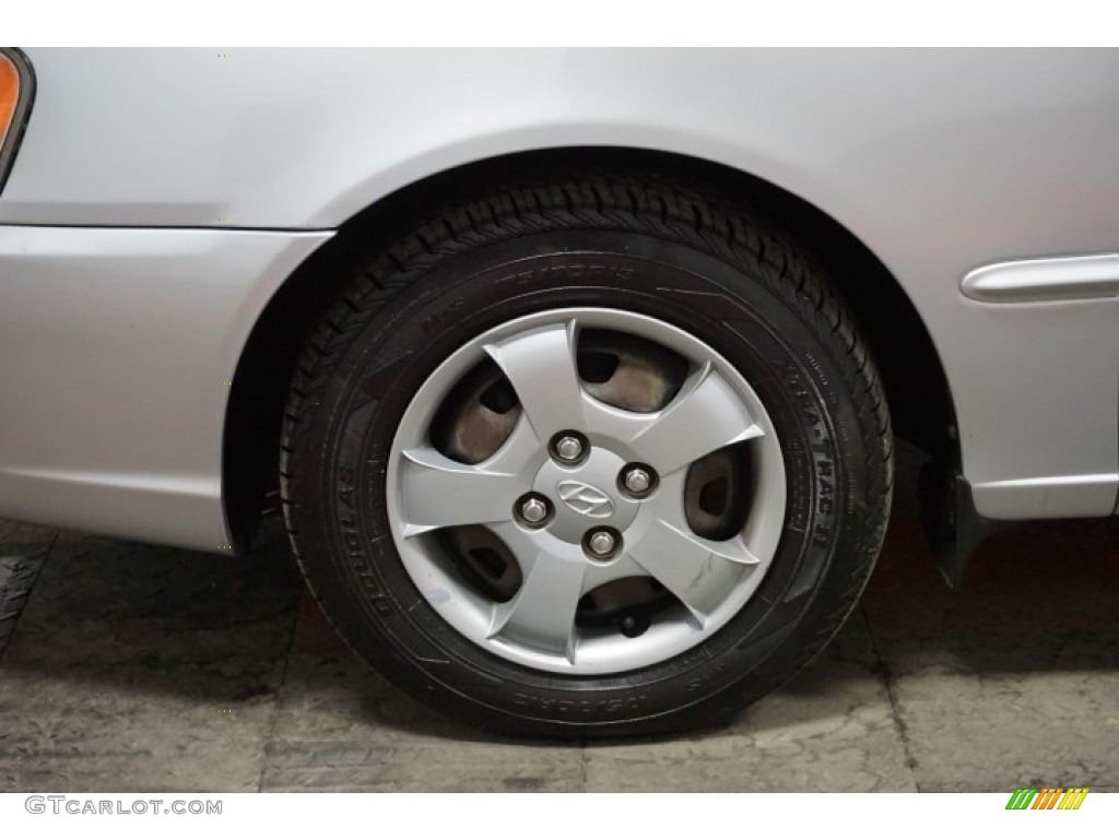 2002 Accent GL Sedan - Silver Mist / Gray photo #70