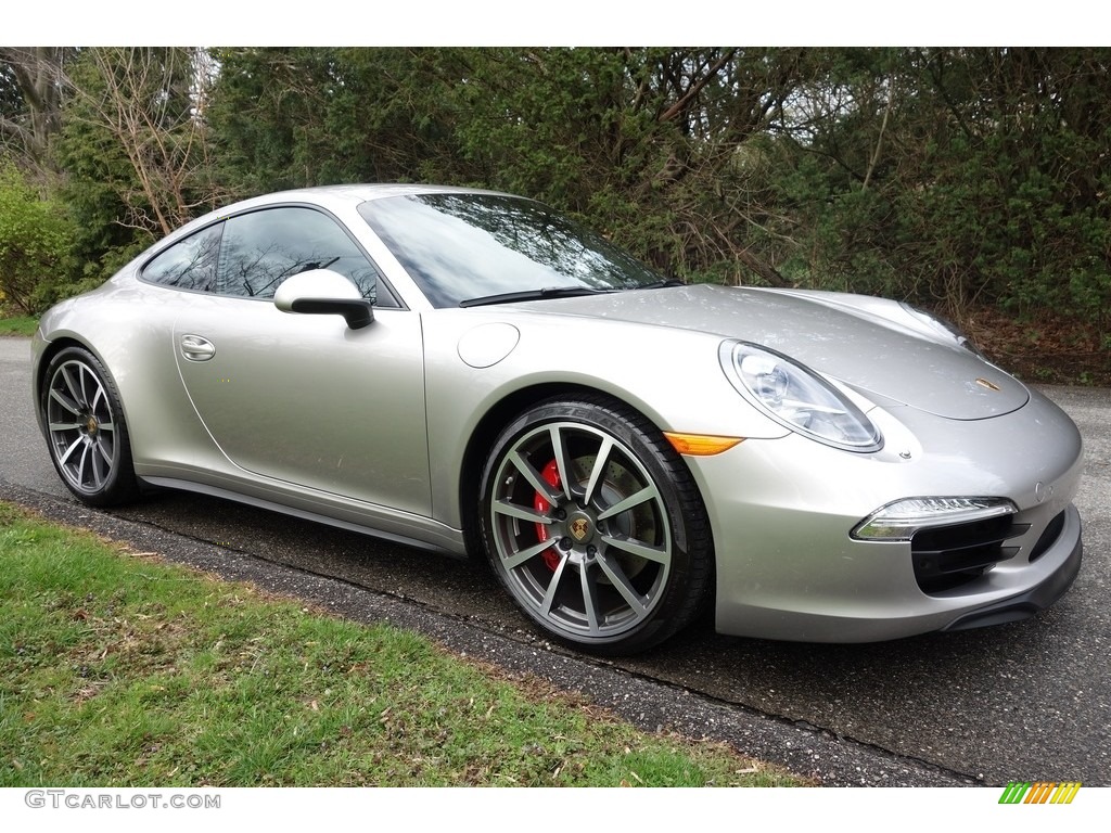 2013 911 Carrera 4S Coupe - Platinum Silver Metallic / Espresso Natural Leather photo #8