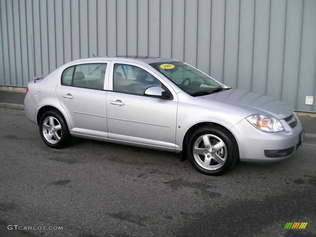 2008 Cobalt LT Sedan - Ultra Silver Metallic / Gray photo #1