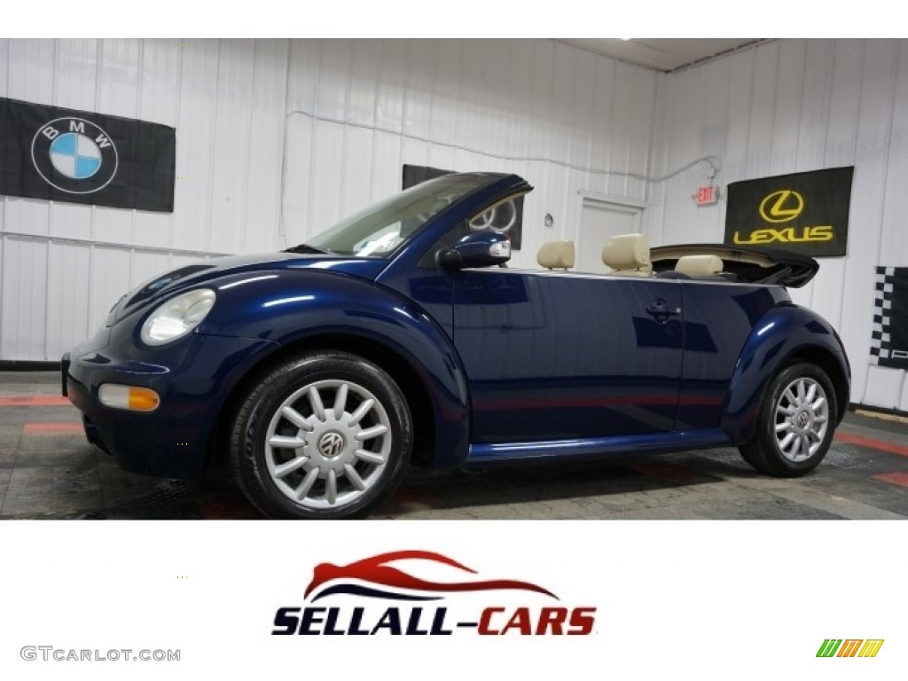 2005 New Beetle GLS Convertible - Galactic Blue Metallic / Cream Beige photo #1