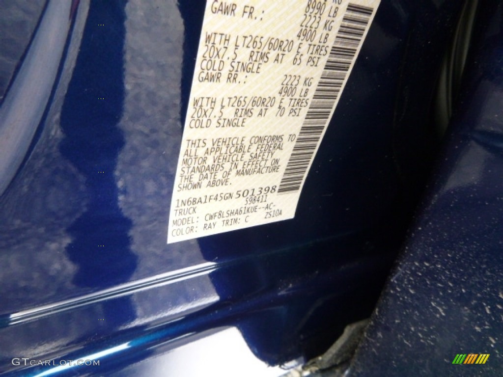 2016 Nissan TITAN XD SV Crew Cab 4x4 Color Code Photos