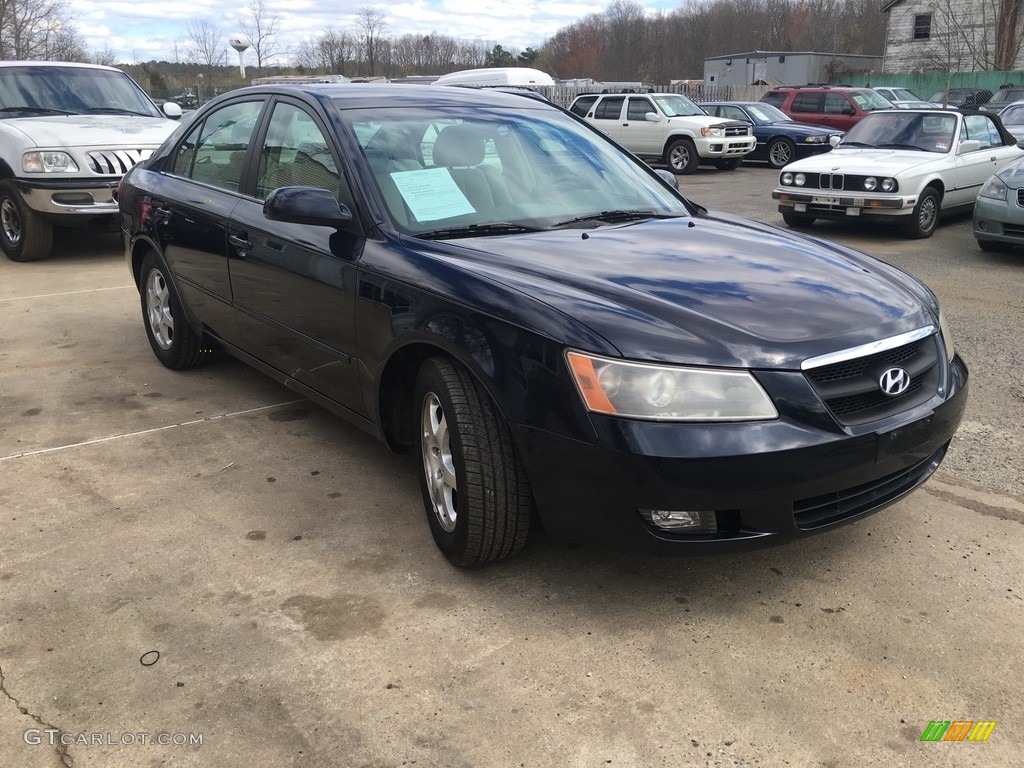 2006 Sonata LX V6 - Deepwater Blue / Beige photo #9