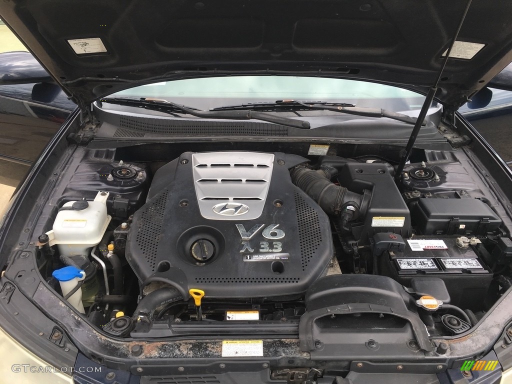 2006 Sonata LX V6 - Deepwater Blue / Beige photo #24