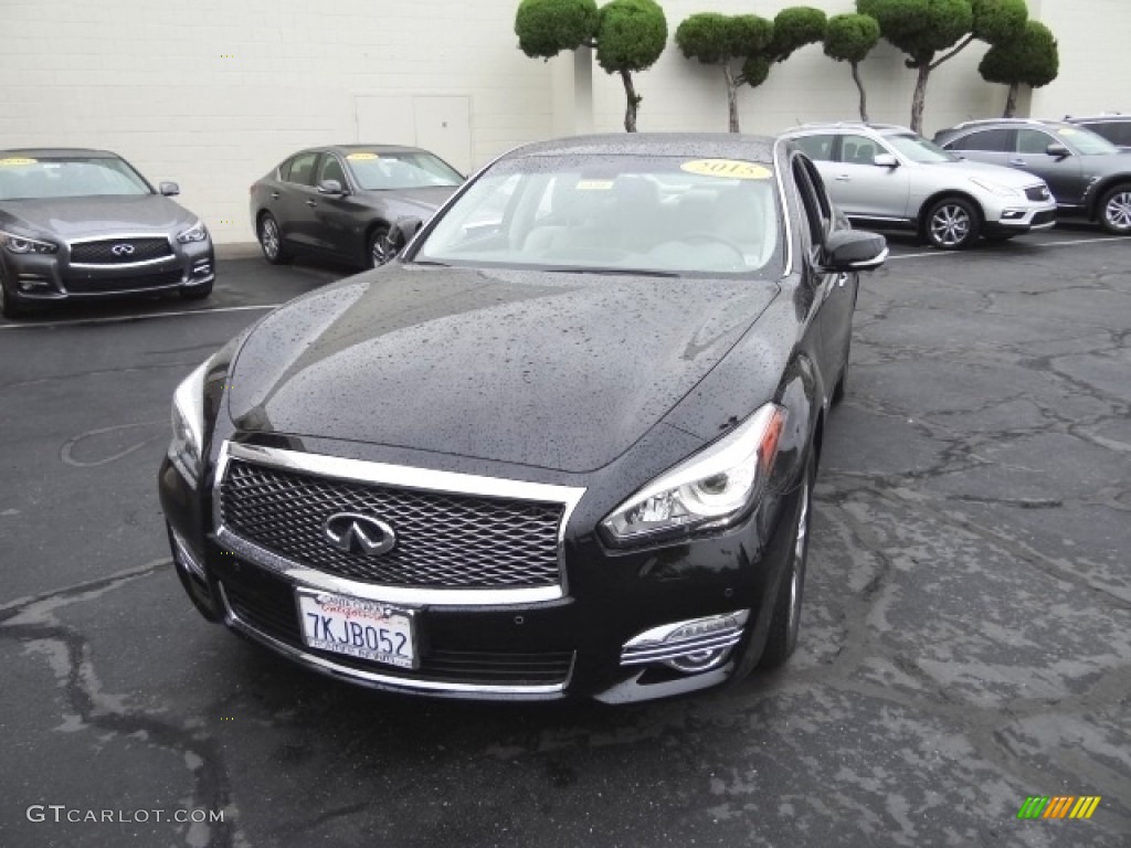2015 Q70 3.7 - Black Obsidian / Wheat photo #2