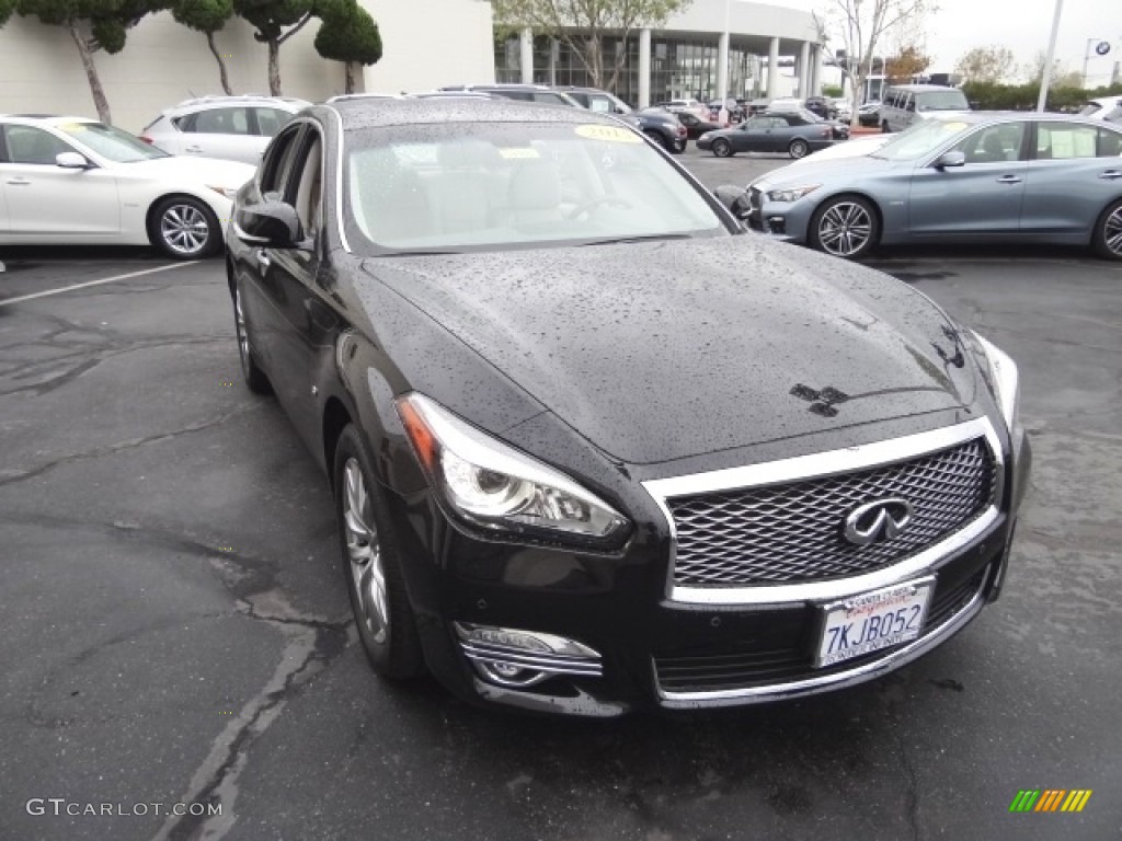 2015 Q70 3.7 - Black Obsidian / Wheat photo #4