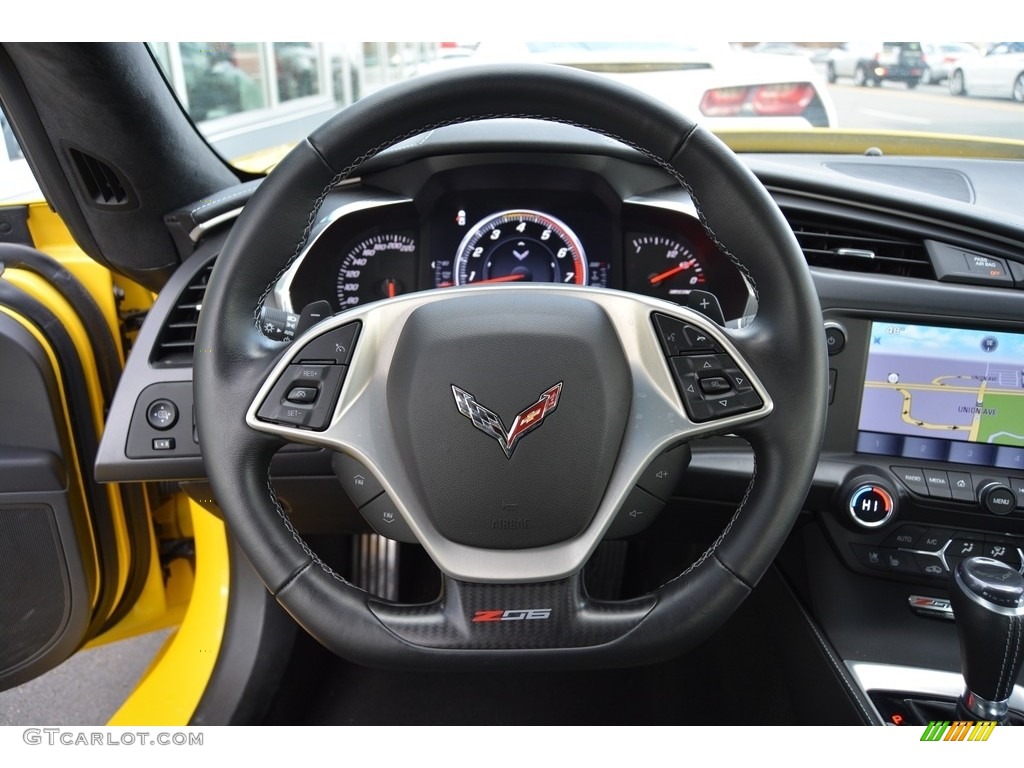 2015 Chevrolet Corvette Z06 Coupe Jet Black Steering Wheel Photo #112160362