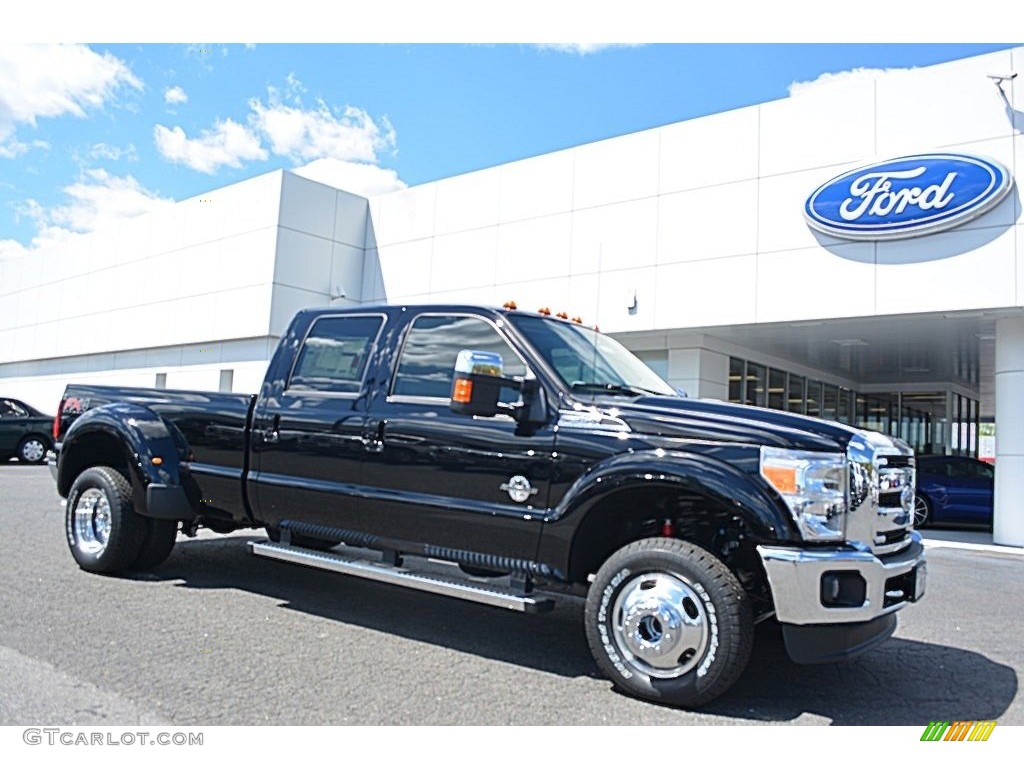 2016 F350 Super Duty Lariat Crew Cab 4x4 DRW - Shadow Black / Adobe photo #1