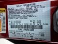 RR: Ruby Red 2016 Lincoln MKZ 2.0 AWD Color Code