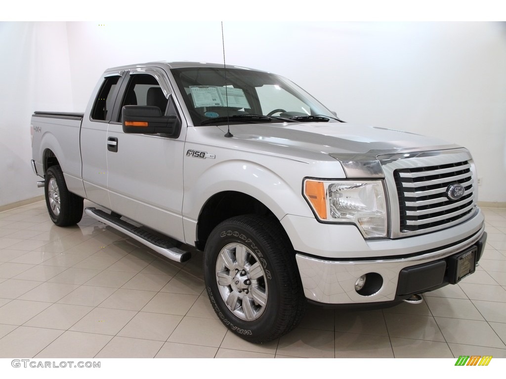 2012 F150 XL SuperCab 4x4 - Ingot Silver Metallic / Steel Gray photo #1