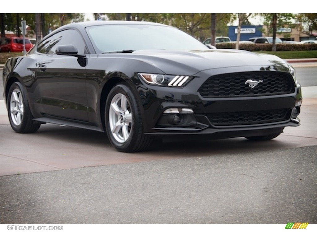 2015 Mustang EcoBoost Coupe - Black / 50 Years Raven Black photo #1