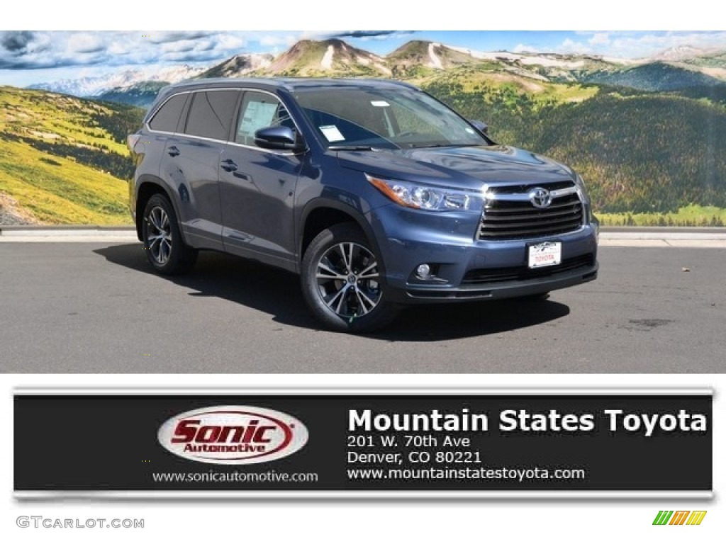 2016 Highlander XLE - Shoreline Blue Pearl / Black photo #1