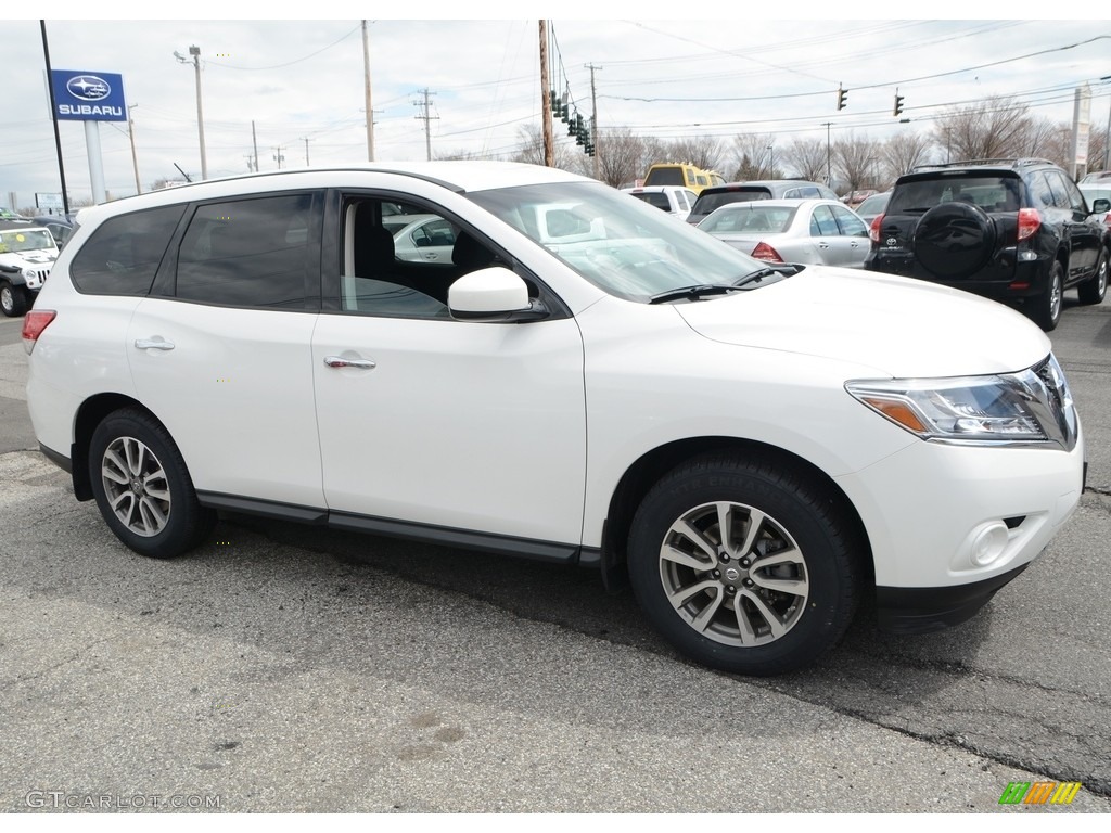 2013 Pathfinder S 4x4 - Moonlight White / Charcoal photo #4