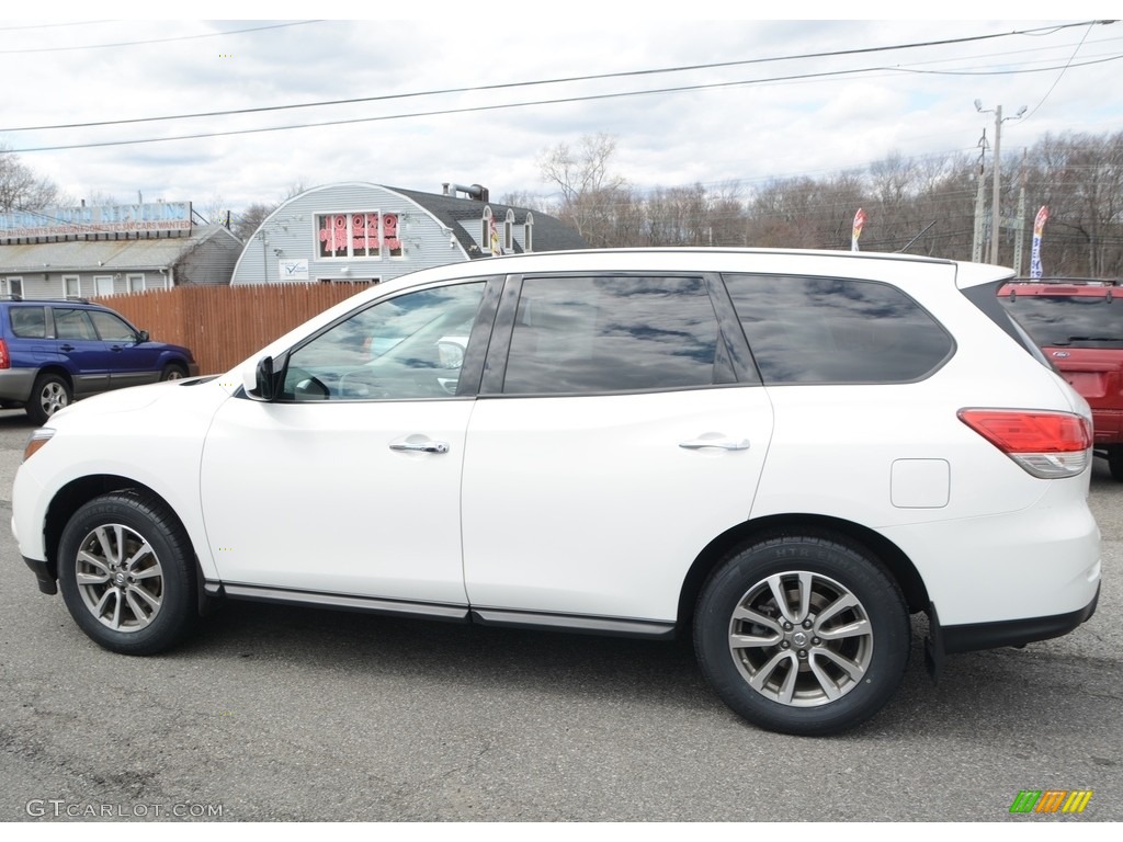 2013 Pathfinder S 4x4 - Moonlight White / Charcoal photo #11