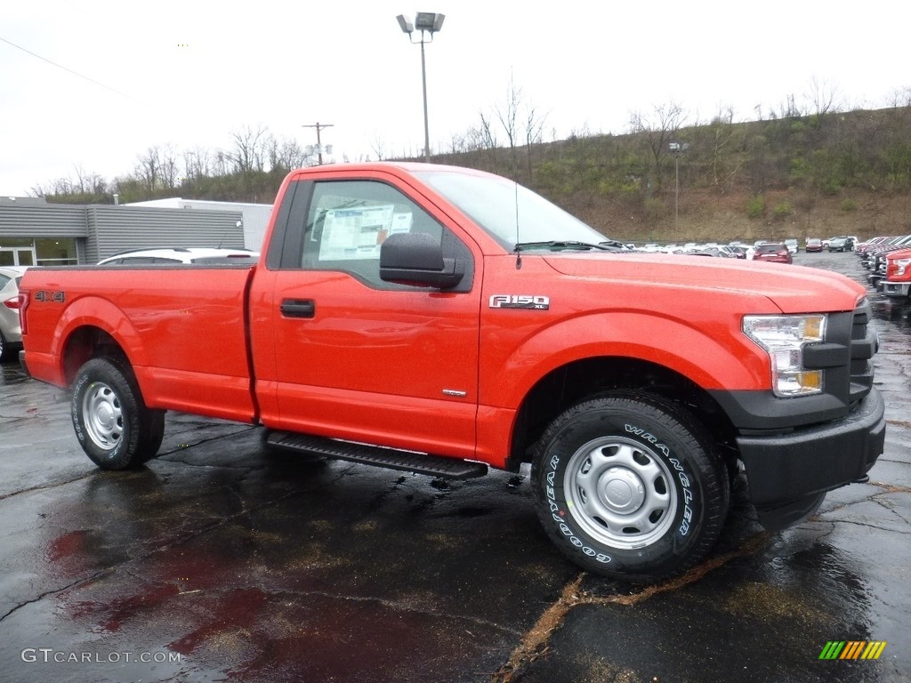 Race Red 2016 Ford F150 XL Regular Cab 4x4 Exterior Photo #112175443