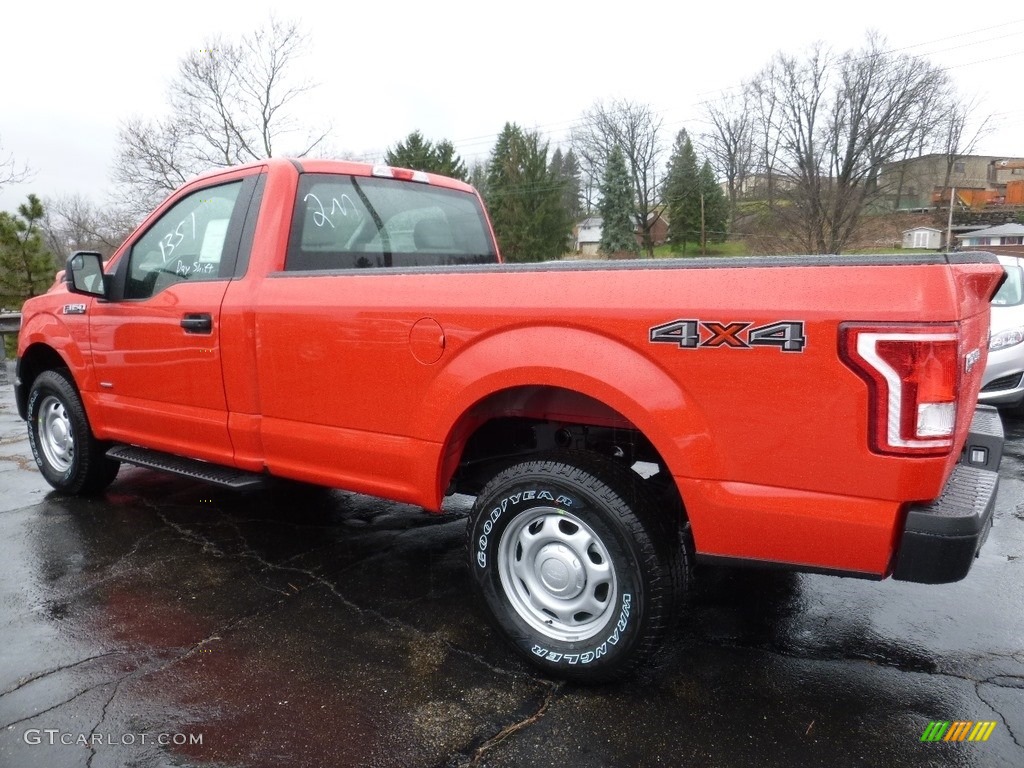 2016 F150 XL Regular Cab 4x4 - Race Red / Medium Earth Gray photo #4