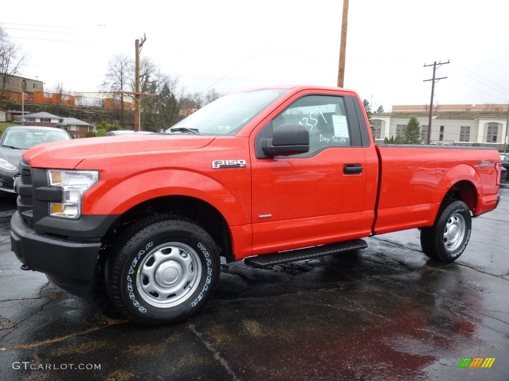 Race Red 2016 Ford F150 XL Regular Cab 4x4 Exterior Photo #112175548