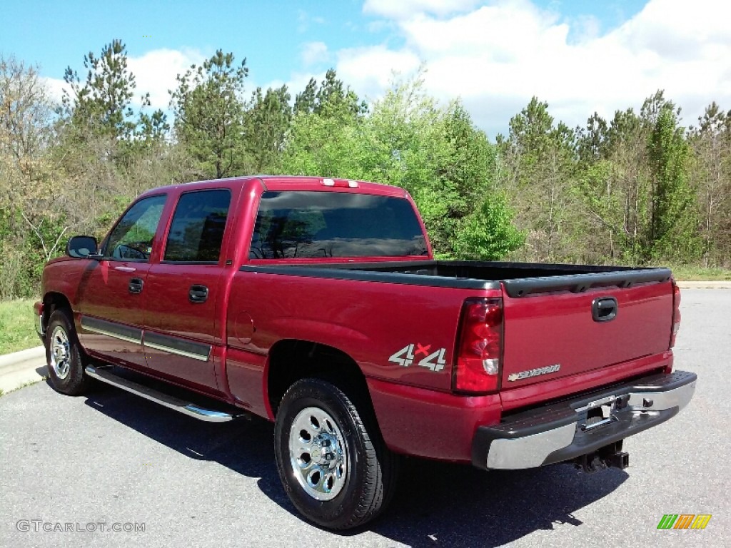 2006 Silverado 1500 LS Crew Cab 4x4 - Sport Red Metallic / Dark Charcoal photo #5