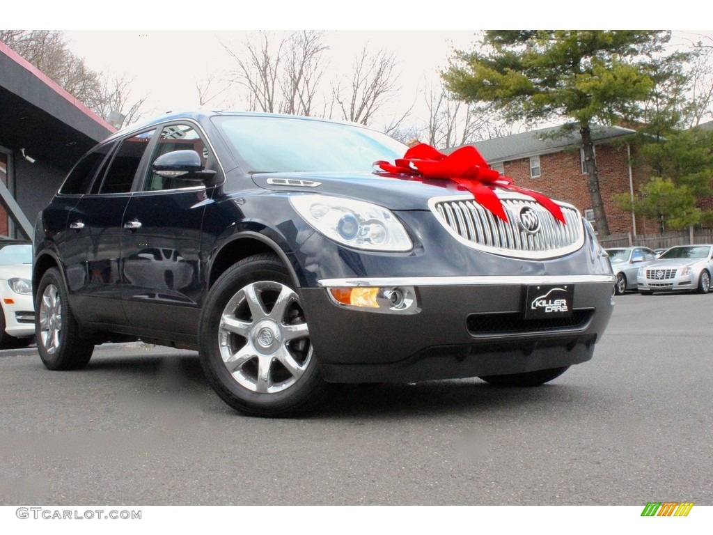 2008 Enclave CXL AWD - Ming Blue Metallic / Ebony/Ebony photo #11