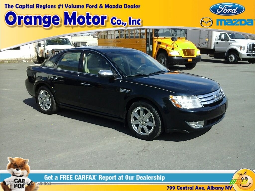 2008 Taurus Limited - Dark Ink Blue Metallic / Camel photo #1
