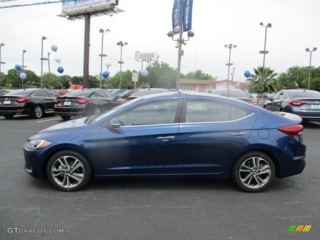 2017 Elantra Limited - Lakeside Blue / Gray photo #4
