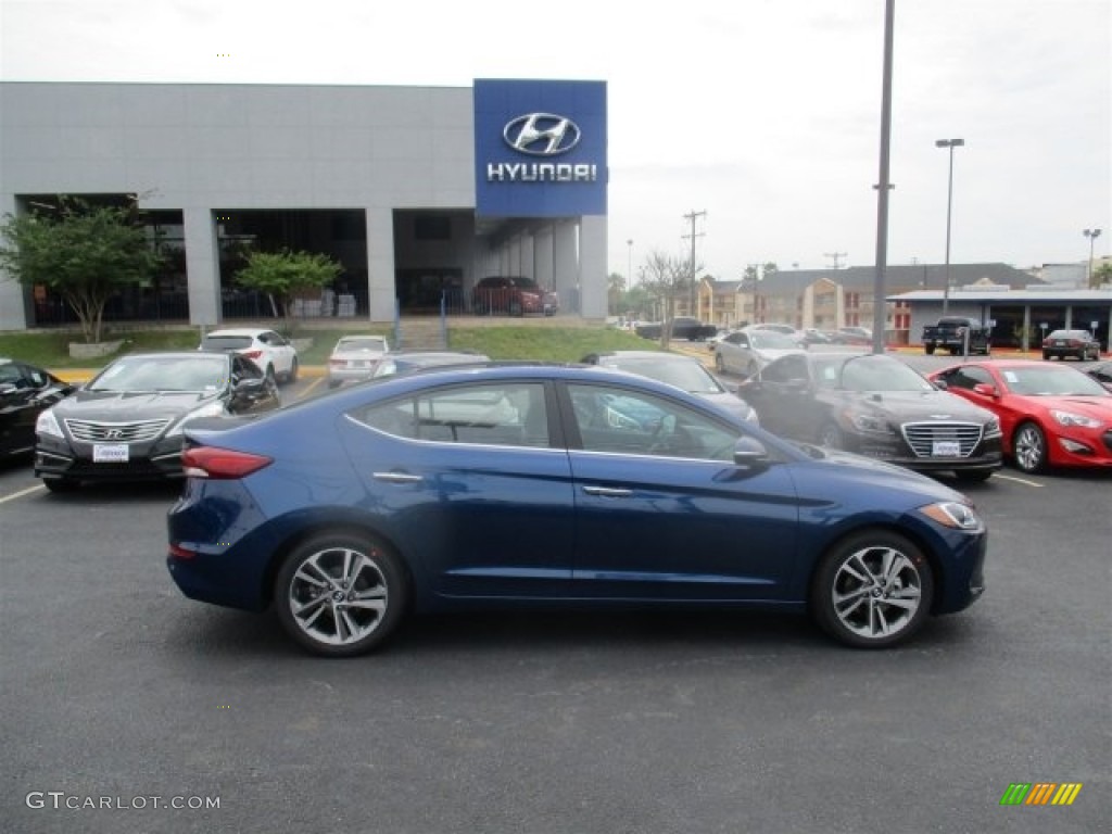 2017 Elantra Limited - Lakeside Blue / Gray photo #8