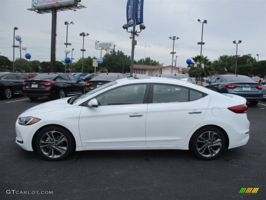 2017 Elantra Limited - White / Black photo #4