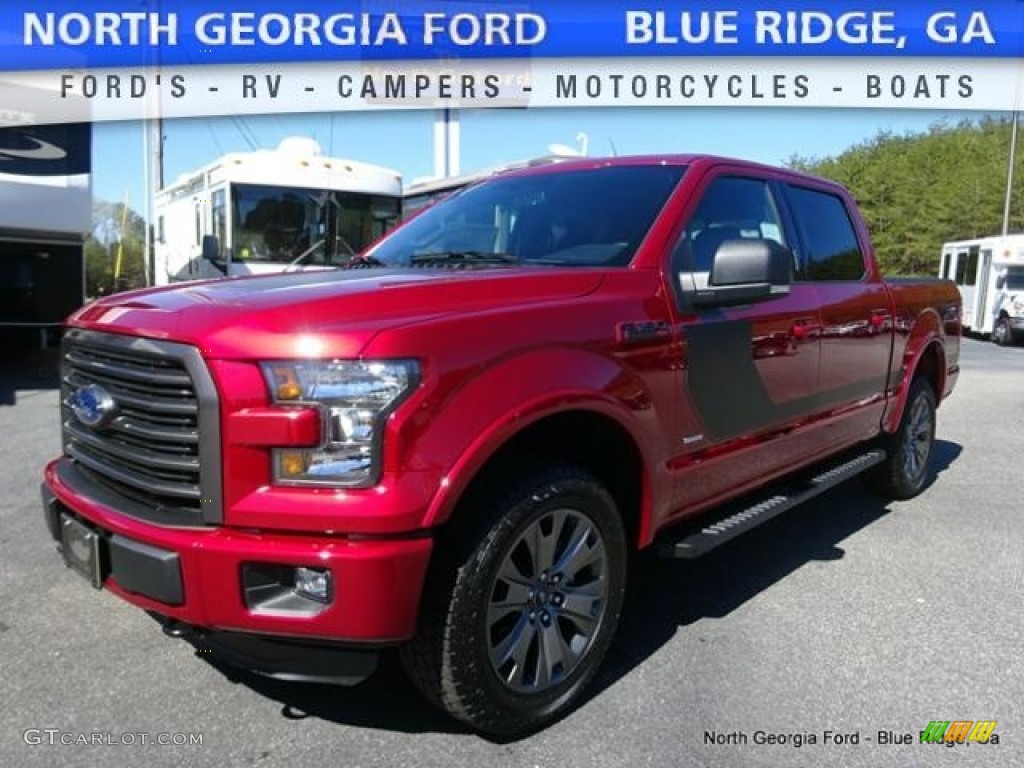 2016 F150 XLT SuperCrew 4x4 - Ruby Red / Black photo #1
