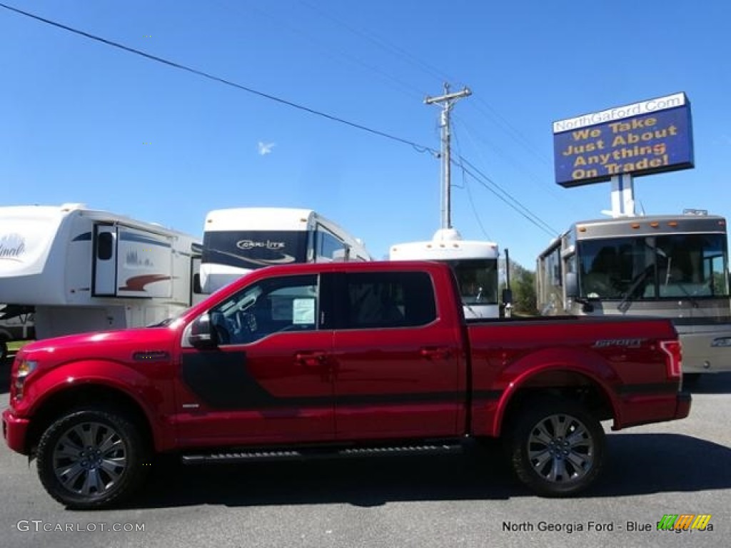 2016 F150 XLT SuperCrew 4x4 - Ruby Red / Black photo #2