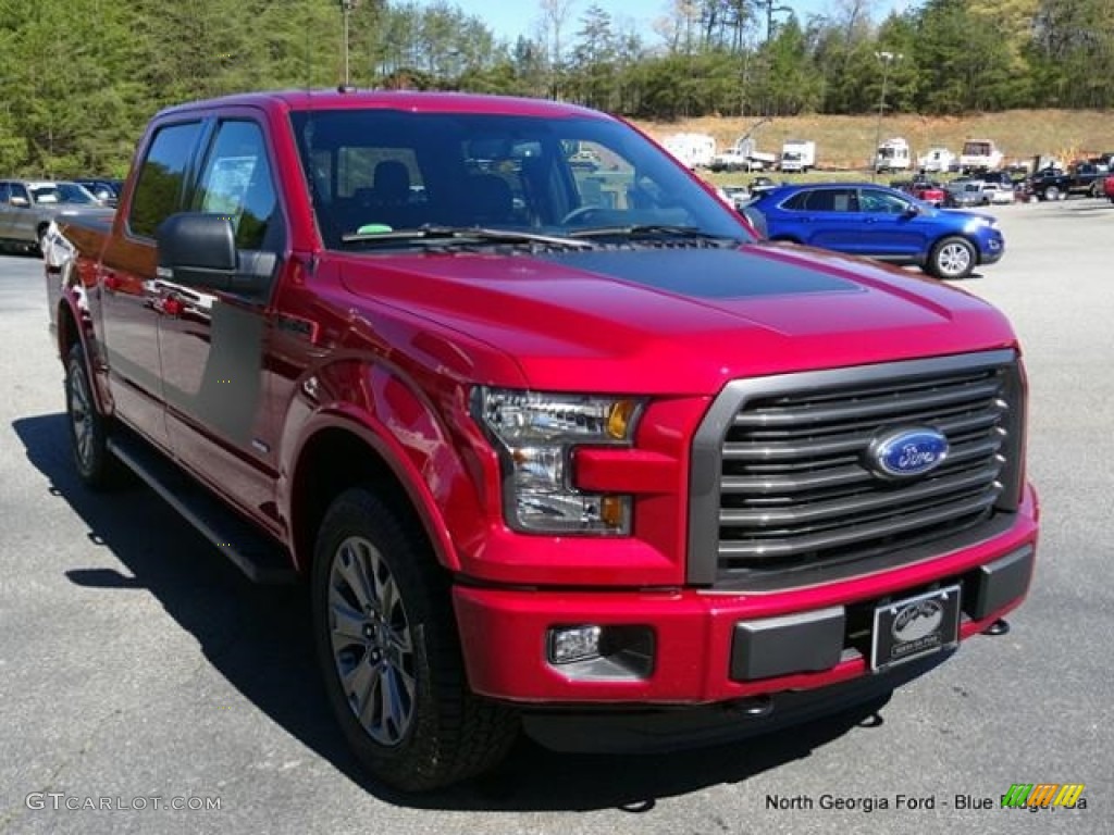 2016 F150 XLT SuperCrew 4x4 - Ruby Red / Black photo #7